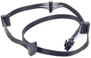 Aomoproing  PCI express 6Pin 1 to 4 SATA Power Supply Cable Multiplier for C.ORSAIR RM X series RM1000x RM850x RM750X RM650x RM550