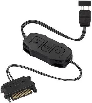 Aomoproing  ARGB Controller 5V 3 Pin RGB Controller Cable,SATA Power Supply Light Stripe Controller-1 pcs
