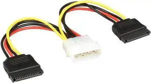 Aomoproing  Molex to SATA Power Cable Splitter Adapter Extension, 8" 20cm 18AWG