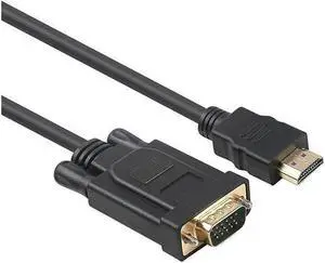 AOMOPROING HDMI to VGA GoldPlated HDMI to VGA 6 Feet Cable Male to Male Compatible for Computer Desktop Laptop PC Monitor Projector HDTV Raspberry Pi Roku Xbox and More