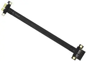 Aomoproing   PCI-e PCI Express 36PIN 1X Extender Extension Cable with Gold-Plated Connector (180 Degree 20cm pcie Riser Cable)