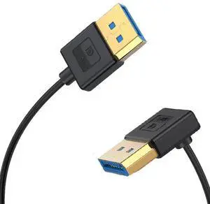 AOMOPROING 1ft DisplayPort UHD Silicone Cable, OD 3.8mm Ultra Thin HDMI DisplayPort 1.4V Cord, Up Angle Male to Straight Male DP 32.4Gbps Ultra High Speed Cable, 8K@60Hz