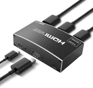 AOMOPROING HDMI Splitter 1 in 3 Out, 4K 1x3 HDMI Splitter Supports 4K@30HZ 2K 1080P UHD HDR 3D for Xbox Roku HDTV PS5/4, HDMI Video Splitter Does Not Support Expansion Without Hdmi Cable