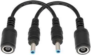 Aomoproing  Tip Laptop Power Adapter Cable DC 7.4mm x 5.0mm Female to 4.5mm x3.0mm Male Charging Connector Power Converter Cable DC Jack for HP Notebook Adapter Replacement Power Cord(15.8cm/2Pack)