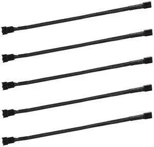 Aomoproing  10.6" pwm Fan Extension Cable4 pin Fan Extension CableCable Extension pcPC Fan Extension Cable, PWM Fan Extension Cable, PWM Extension Cable(10.6"27cm 5pcs)