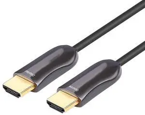 AOMOPROING 4K Fiber Optic HDMI Cable 50ft Long Thin Optical HDMI 2.0 Cable 4K60Hz 18Gbps High Speed Slim UHD Video Cord 50 Feet for Monitor Projector