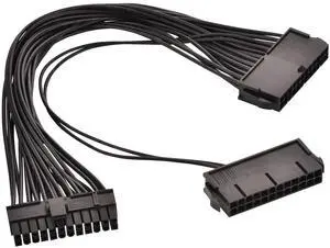 Aomoproing  24 Pin Main Second Dual PSU ATX Power Supply Motherboard Adapter Cable