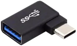 Aomoproing USB-C Type-C to USB 3.0 Female OTG Adapter Right Angled 90 Degree for Laptop Cell Phone