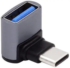 Aomoproing Up Down Angled USB-C Type-C to USB 3.0 Female OTG Adapter 90 Degree for Laptop Tablet Phone