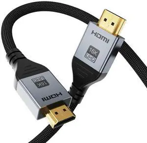 16K HDMI 2.2 Cable 3.3FT, 96Gbps Ultra High Speed 16K@60Hz 8K@120Hz 4K@480Hz HDMI Cord, HDCP 2.3 & HDR10 HDMI Cables for PS5/Xbox Series X|S/Roku TV/Gaming PC/Monitor/Blu-ray/Projector