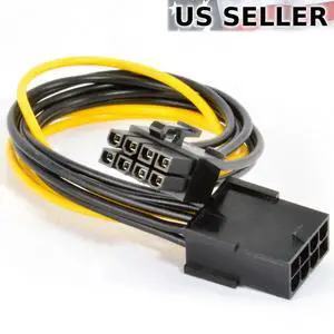 Aomoproing  5-pack 8-Pin PCIE Power Extension Cable for Video Card PCI-Express PCI-E 5X
