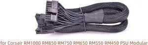 Aomoproing  14+10pin to 20+4Pin ATX 24Pin Motherboard Flat Power Supply Cable for RM1000 RM850 RM750 RM650 RM550 RM450 PSU Modular