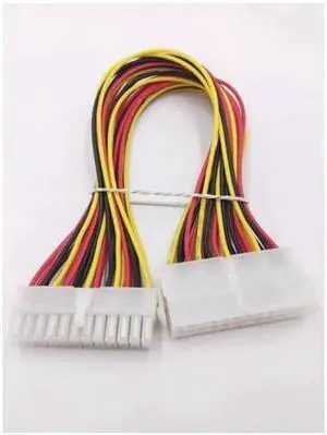 Aomoproing  30cm 24Pin Power Supply Cable 20+4Pin Motherboard Adapter Extension Cables Cord Extended Line 18AWG for PC Computer Desktop NEW