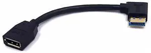 AOMOPROING 5.9 Inch DisplayPort 8K Extension Cable, 90 Degree Left Angle DP 1.4 Version Male to DP 1.4 Version Female Adapter Extender Cable, Support 8K@60Hz & 4K@ 144Hz