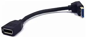 AOMOPROING 5.9 Inch DisplayPort 8K Extension Cable, 90 Degree Down Angle DP 1.4 Version Male to DP 1.4 Version Female Adapter Extender Cable, Support 8K@60Hz & 4K@ 144Hz