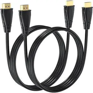 AOMOPROING HDMI Cable 6 FT, 2-Pack, 4K ARC/eARC HDMI 2.0 Cord for Soundbar, High Speed Male to Male for HDCP 2.2, HDR, Cinema,TV, PS4, PS5, Xbox, Roku, Bluray Player, Gaming, Computer, Monitor