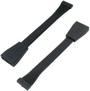 Aomoproing (2-Pack) USB 3.0 Header Extension Cable, Small Mini USB 3.0 19/20 Pin Internal Adapter for Motherboard 5.9-inch (15cm)