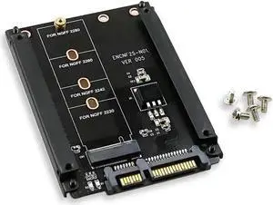 Aomoproing  Metal Case B+M Key M.2 NGFF SSD To 2.5 SATA 6Gb/s Adapter Card With Enclosure Socket M2 NGFF Adapter With 5 Screw