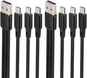 4Ft/2Pack Micro USB Multi Charging Cable 3 in 1 Fast Charging Cord 2A USB 2.0 A Male to Three Micro USB Male Y Splitter Charge Cord for Smart Phones&Any Micro USB Powered Device(Black-3Micro)