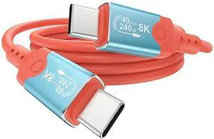 Aomoproing USB C to USB C Charger Cable, 240W 5A Type C Fast Charging 40Gbps 8K@60Hz Charger for iPhone 16 15 Pro Max Plus iPad Pro MacBook Samsung Galaxy S24 S23 S22 Ultra (1M)