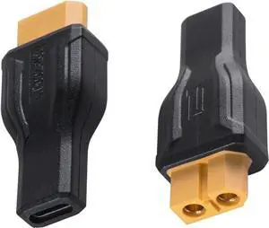 Aomoproing USB C to XT60 Adapter 2Pack, USB Type-C Female to XT60 Female Charging Connector, USB C to XT60 Extension Adapter 100W 20V/5A for Model, Energy Storage Power, Outdoor Power, Monitor Power