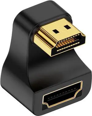 AOMOPROING 8K HDMI U Shape Adapter, 48Gbps 8K@60Hz, Down Angle 180 Degree HDMI Male to Female Extension Adapter Extender with LED Indicator for HDTV, PS5, Laptop, 1-Pack