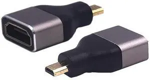 AOMOPROING2 Pack 8K@60Hz Micro HDMI 2.1 Male to HDMI 2.1 Female Adapter Extender Connector Converter Coupler for Camera, Laptop, Projector, HDTV, 3D 48Gbps Bidirectional, Support 4K@120Hz, Dynamic HDR