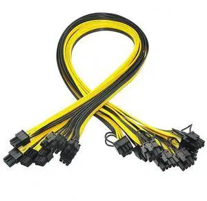 Aomoproing  6X 6 Pin PCI-E to 8 Pin(6+2) PCI-E (Male to Male) GPU Power Cable (50cm) Not Include Card