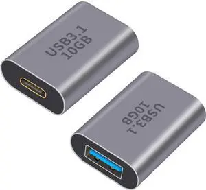 AOMOPROING USB C to A Adapter 10Gbps, USB C Female to USB A Female Adapter 3.1 Gen2, Double-Side Transmission Type C to Type A Converter Compatible with iPhone, MacBook Pro, Galaxy, 1-Pack