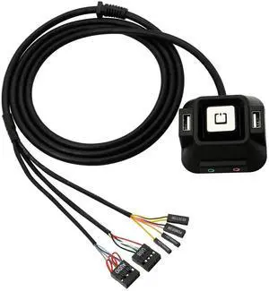 Aomoproing  Desktop Computer Case Switch,Reset HDD Button Switch with Dual USB Ports,Power Button,Audio Ports for Desktop PC Case