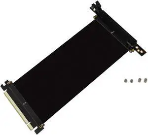 Aomoproing  New PCI Express 16x Flexible Cable Extension Port Adapters, High Speed PCIE Riser Cable 90 Degrees, Fit with FD R6 Case -20cm