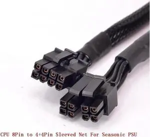 CPU 8pin to 4+4pin Power Supply Cable ATX 12V P4 to P8 With Net for KM3 Series X-750 X-850 SS-1050XP3 M12II Evo Series 620 650 750 850 Snow Silent 750 1050 FOCUS PLUS Gold SSR-850FX