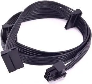 Aomoproing  PCI-e 6Pin Male 1 to 3 SATA 15Pin Power Supply Cable for C.ORSAIR CS CX HX RM Series CS450M CS550M CS650M CS750M CS850M CX450M CX650MX CX750M HX1050 HX850 HX750 HX650 RM450 RM550