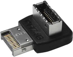 Aomoproing Computer Motherboard USB3.1 Type-E Interface 90-Degree Right Angle Bent Head with Shell PH74B Right Angle Bent Head USB E Adapter for Computer Motherboard