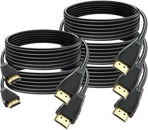 AOMOPROING HDMI 2.0 Cable 8FT 5-Pack, 4K@60Hz UHD, High Speed HDMI Cable Male to Male Adapter for ARC & CL3 Rated | for Soundbar, Laptop, Monitor, PS5, PS4, Xbox One, Fire TV, etc