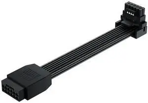 Aomoproing  PCI-e 5.0 12VHPWR 16Pin Right Angle Adapter Female to Male Extension Cable, 16AWG 600W 12VHPWR 90 Degree Adapter for Graphic Card GPU 12+4pin RTX 3090Ti 4070Ti 4080 4090 (Type A)