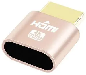 AOMOPROING 4K HDMI Dummy Plug Display Emulator Headless Ghost Adapter Compatible with Windows Mac OSX Linux Support 4kx2k 2160P 1080p for Computer Desktop (fit-Headless, 1 Pack)