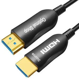 4K Fiber Optic HDMI Cable 50Feet,HDMI 2.0 Cable 18Gbps Supports 4K@60Hz,4:4:4/4:2:2/4:2:0,HDR,Dolby Vision,HDCP2.2,ARC,3D,Slim and Flexible HDMI Fiber Optic Cable (50 Feet/15 Meter)