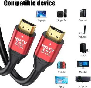 AOMOPROING Short HDMI Cable 2FT, 10-Pack, High Speed HDMI 2.0 Cable Supports 4K@60Hz, 2K, 1080P, HDCP 2.2, HDR, ARC & Ethernet, Compatible with Monitor, TV, Xbox, PS5/4/3, Laptop, Roku, etc