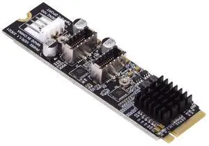Aomoproing   M.2 NVME NGFF M-Key 1 to 2 USB 3.1 Type-E Front Panel Socket Mainboard Header Extension Adapter