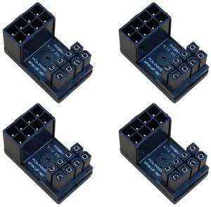 Aomoproing  4-Pack 8 Pin 180 Degree Adapter, Standard Type GPU VGA PCIe 8 Pin U Turn 180 Degree Angle Connector Power Adapter Board for Desktop Graphics Card