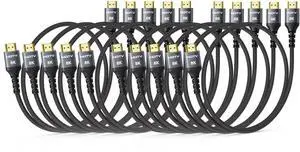 8K HDMI Cable 3FT 10-Pack, High Speed 48Gbps HDMI 2.1 Cord for Neat, Support HDR10+, SBTM, QMS, CEC, HDCP 2.3 for TV, Monitor, Computer, Laptop, HDMI Switch, HDMI Splitter, HUB, KVM, Projector