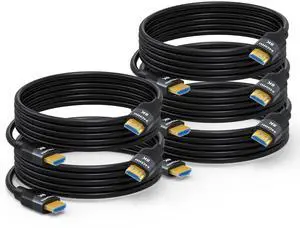 8K HDMI 2.1 Cables 10FT 5-Pack, High Speed HDMI Gaming Monitor Cable for PS5 TV-8K ARC&eARC HDMI Cord-165/180/240Hz, HDCP2.3, 3D/HDR10 for Soundbar, PS5, PS4, TV, Xbox, Roku, Cinema, Computer, Monitor