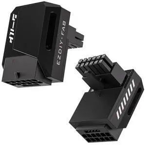 Aomoproing  PCIe 5.0 Adapter - 600W 12+4pin,16pin 12VHPWR GPU Power Connector,12V-2x6 GPU Adapter,90 Degree Right Angle - Compatible with RTX 3090Ti, 4070Ti, 4080, 4090 GPU - RVS Type, Black, 1 Pack
