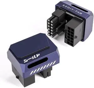 Aomoproing PCIe 5.0 Adapter - 600W 12+4pin, 16pin 12VHPWR GPU Power Connector, 12V-2x6 GPU Adapter,180 Degree Right Angle - Compatible with RTX 3090Ti, 4070Ti, 4080, 4090 GPU- STD Type, Purple, 1 Pack