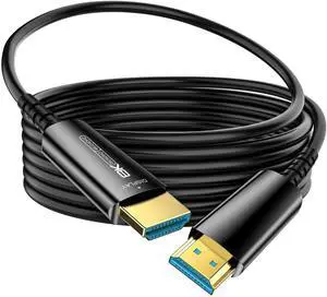 Fiber Optic HDMI Cable 65 FT, 8K Long HDMI 2.1 Cable, Thin HDMI Cord 48Gbps Ultra High Speed, 8K@60Hz, 4K@240Hz/120Hz, Dynamic HDR, eARC, HDCP 2.2&2.3, 3D, Compatible for PS4/5/Xbox/TV/Laptop