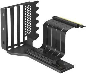 Aomoproing  2-Slot GPU Support Bracket with 180mm PCIe 4.0 Riser Cable for GPU Vertical Mount, Compatible with RTX 40/30 Series and Radeon RX7000/RX6000 Series, PC Cases with Open PCI 7/8-slot Design
