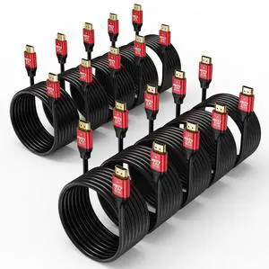 AOMOPROING HDMI 2.0 Cable 10FT, 10-Pack, High Speed 18Gbps HDMI Cord Supports 4K@60Hz, 2K@240Hz, 1080P, HDCP 2.2, HDR, ARC & Ethernet, Compatible with Xbox, PS5/4/3, Soundbar, Laptop, Roku, Monitor,TV AOMOPROING HDMI 2.0 Cable 10FT, 10-Pack, High Speed 18Gbps HDMI Cord Supports 4K@60Hz, 2K@240Hz, 1080P, HDCP 2.2, HDR, ARC & Ethernet, Compatible with Xbox, PS5/4/3, Soundbar, Laptop, Roku, Monitor,TV