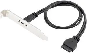 Aomoproing Desktop 20 Pin Header Female to USB-C Cable with PCIe profile bracket 19Pin to USB Type-C Adapter Cable 50cm Aomoproing Desktop 20 Pin Header Female to USB-C Cable with PCIe profile bracket 19Pin to USB Type-C Adapter Cable 50cm