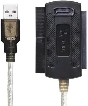 Aomoproing USB to SATA IDE Converter Cable Adapter USB 2.0 to 2.5/3.5/5.25in IDE and SATA Adapter Cable (1.8FT White)